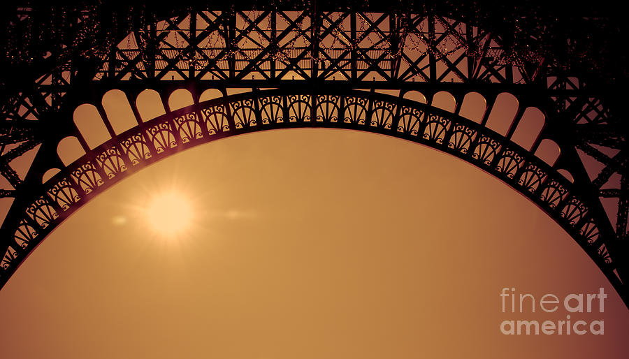 Eiffel Tower Arch Asian Style Photograph by Venetta Archer