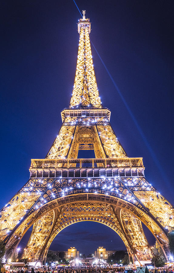 Eiffel Tower at dusk. Photograph by Mike Young