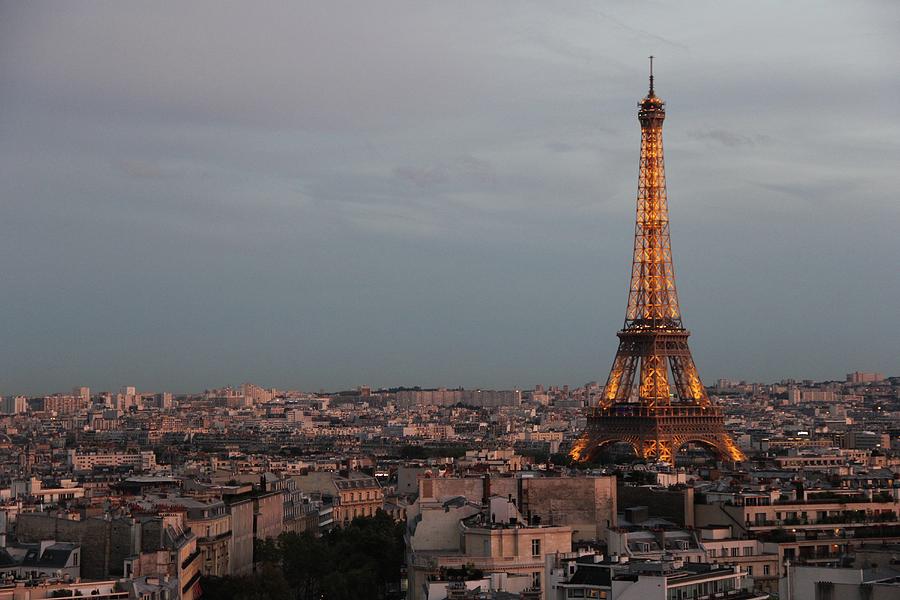 Eiffel Tower Photograph - Eiffel Tower At Dusk by Sean Flynn Eiffel Tower Photograph - Eiffel Tower At Dusk by Sean Flynn