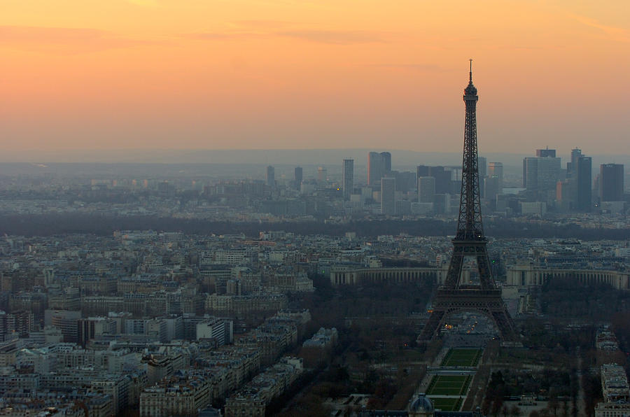 Paris Photograph - Eiffel Tower at Dusk by Sebastian Musial