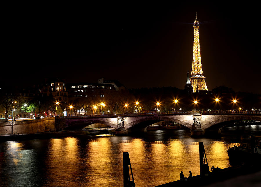 Eiffel Tower At Night 1 Photograph by Andrew Fare