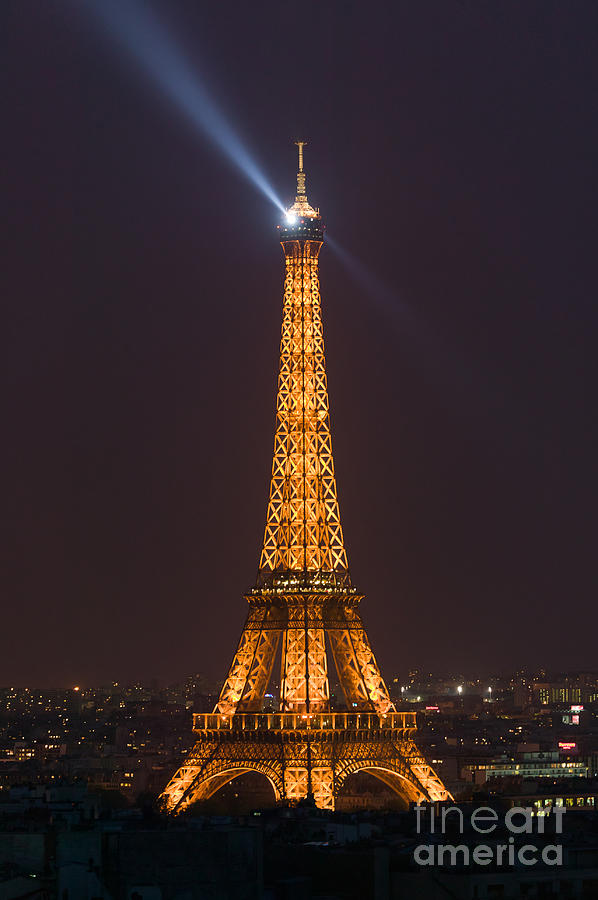 Eiffel Tower at Night Photograph by Clarence Holmes