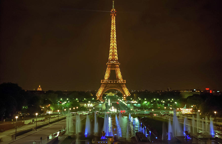 Eiffel Tower at Night from Trocadero Photograph by Patrick Civello | Pixels