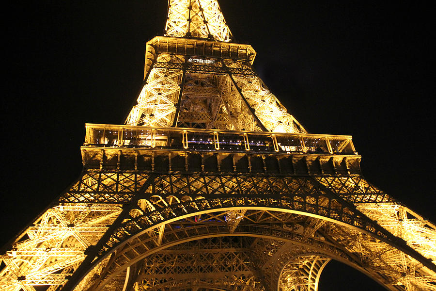 Eiffel Tower At Night Photograph
