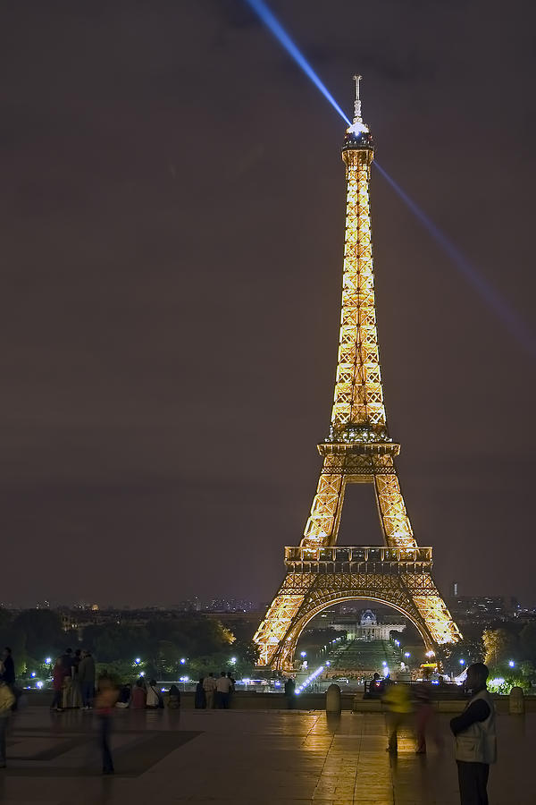 Eiffel Tower at Night Photograph by Mark Harrington