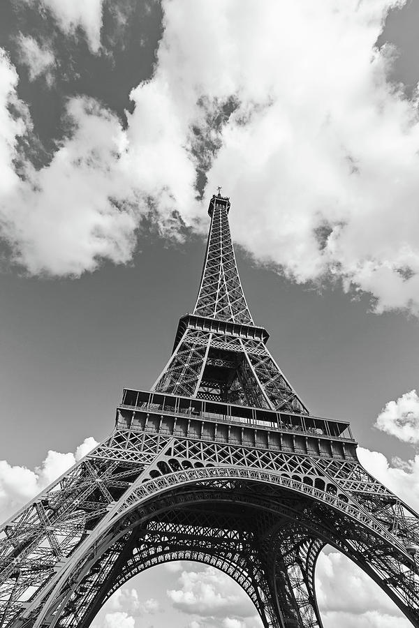 Eiffel Tower - Black and White Photograph by Melanie Alexandra Price