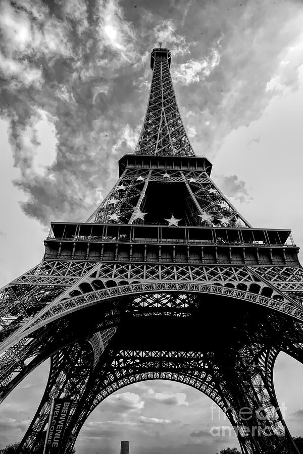 Eiffel Tower Black  Photograph by Chuck Kuhn