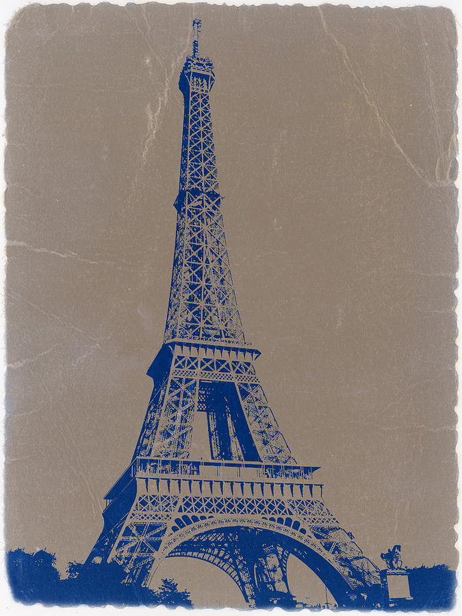 Eiffel Tower Photograph - Eiffel Tower Blue by Naxart Studio