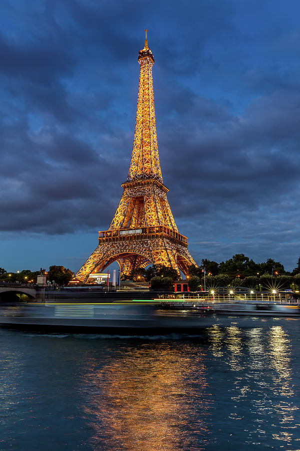 Paris Photograph - Eiffel Tower by night by Behindtheseventhdoor Behindtheseventhdoor