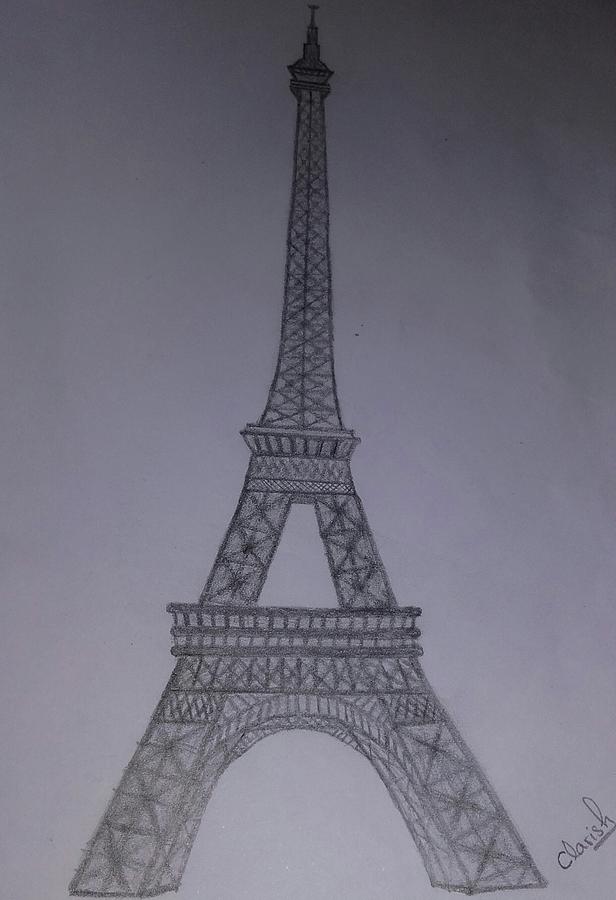 Eiffel tower Drawing by Clarish R - Fine Art America