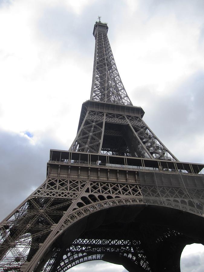 Eiffel Tower Clouds III Paris France Photograph by John Shiron