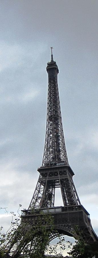 Eiffel Tower Clouds IV Paris France Photograph by John Shiron