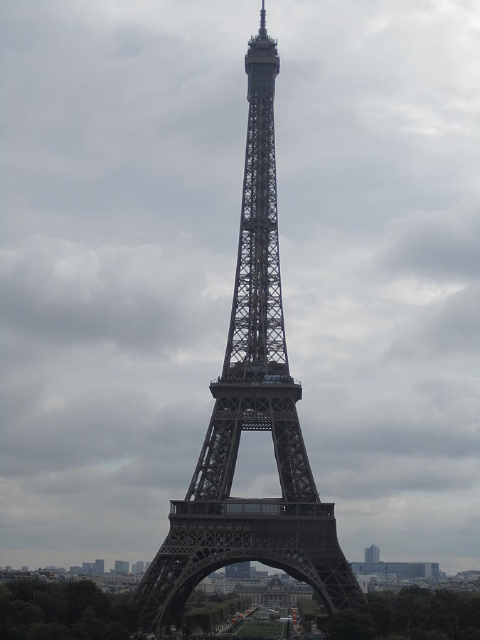 Eiffel Tower Clouds VI Paris France Photograph by John Shiron