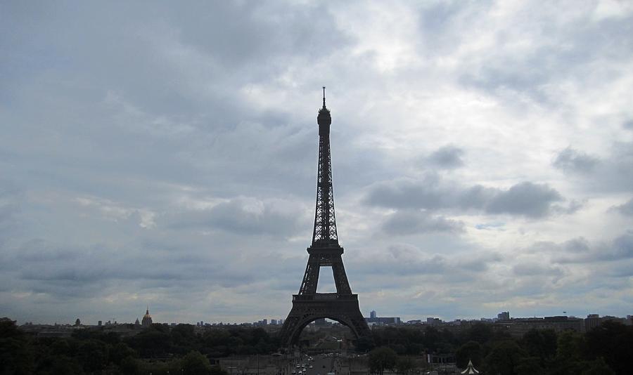 Eiffel Tower Clouds VII Paris France Photograph by John Shiron