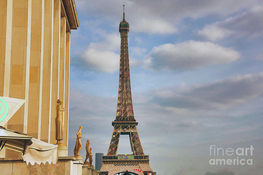 Eiffel Tower Photograph - Eiffel Tower Color Paris  by Chuck Kuhn