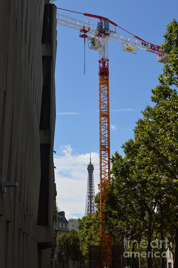 Eiffel Tower Crane Photograph by Andy Thompson