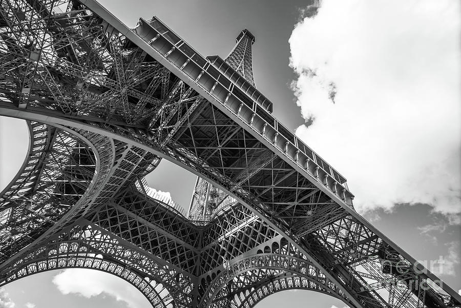 Paris Photograph - Eiffel tower wide angle, Paris by Delphimages Paris Photography