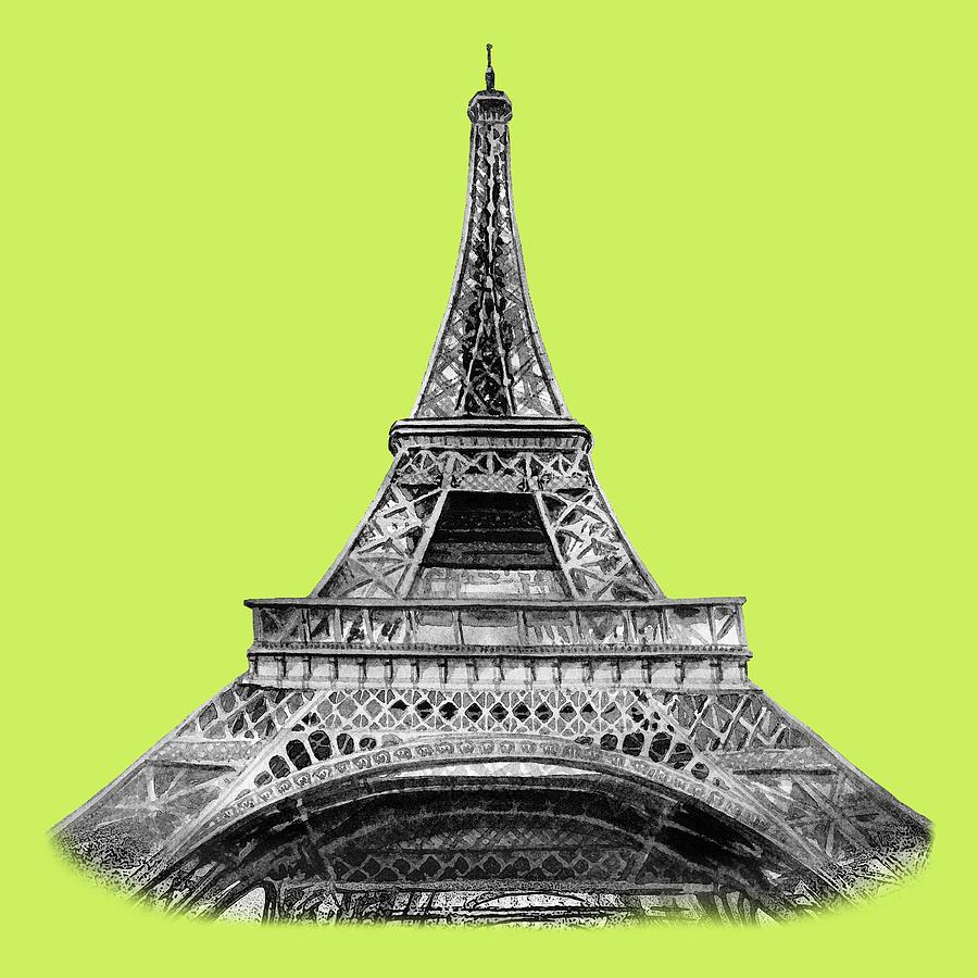 Eiffel Tower Design Painting by Irina Sztukowski