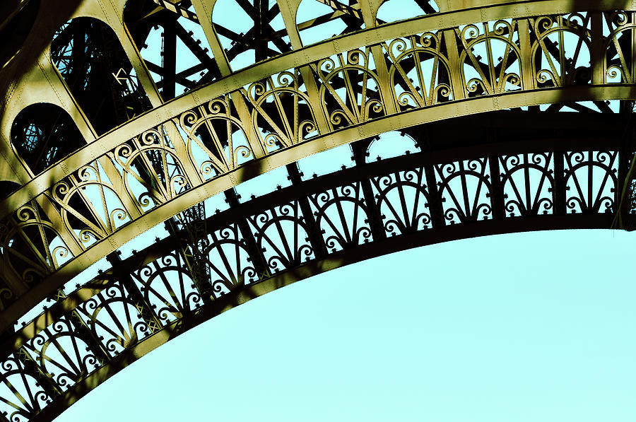 Eiffel Tower detail, cross processed effect Photograph by Dutourdumonde Photography