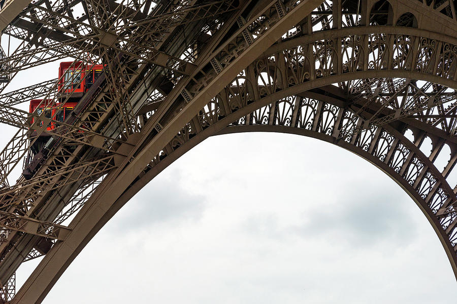 Eiffel Tower Detail IV Elevators Paris France Photograph by Sally ...