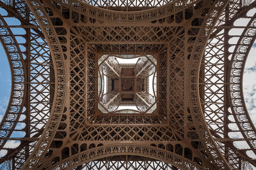 Eiffel Tower Directly From Below The Center Photograph