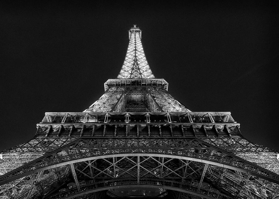 Up Movie Photograph - Eiffel Tower Evening - #1 by Stephen Stookey
