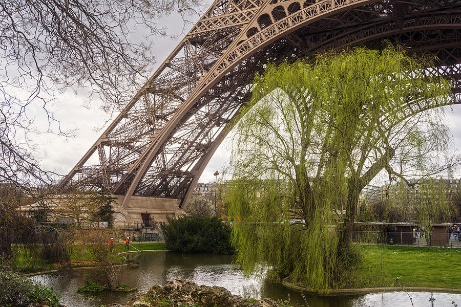 Paris Photograph - Eiffel Tower Paris Footprint  by Joan Carroll