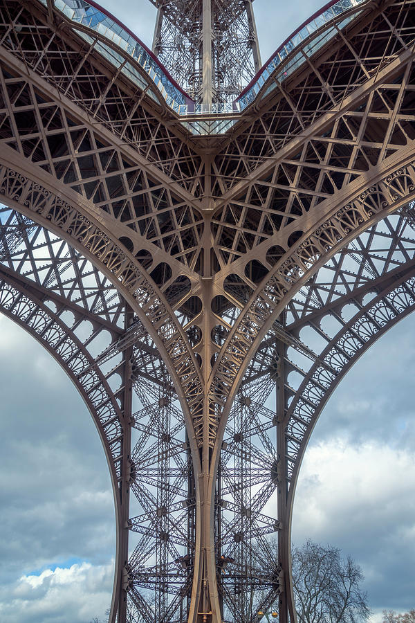 Eiffel Tower From Below Color Photograph by Joan Carroll