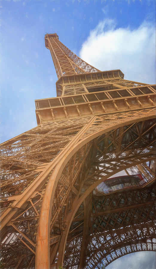 Eiffel Tower From Below II Sketch Photograph by Joan Carroll
