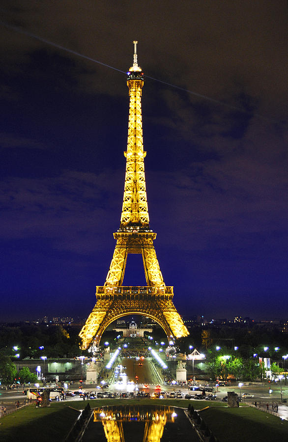 Eiffel Tower Illumination By Night Photograph by Evgeny Ivanov
