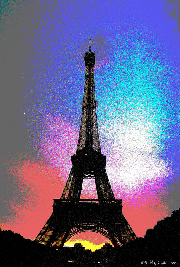 Eiffel Tower in Color Photograph by Flobert Lebouncy Pixels