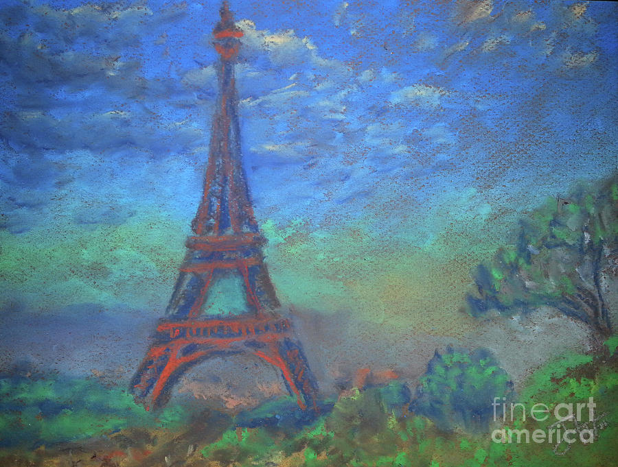Eiffel Tower Pastel by Jerome Wilson
