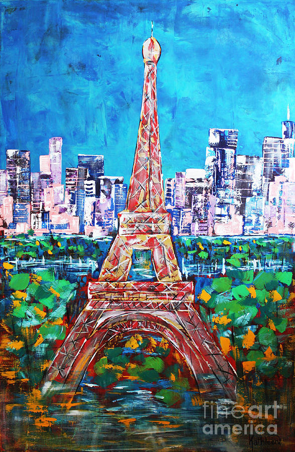 Eiffel Tower Painting by Kathleen Artist PRO
