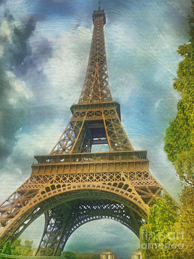 Eiffel Tower - La Tour Eiffel Painting by Judy Palkimas