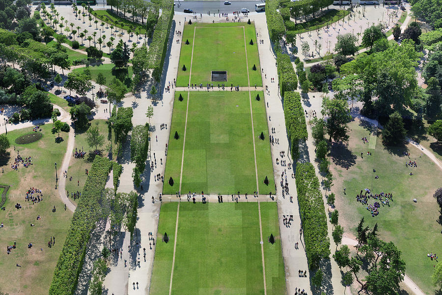 Paris Photograph - Eiffel Tower Lawn by Stephen Farley Paris Photograph - Eiffel Tower Lawn by Stephen Farley