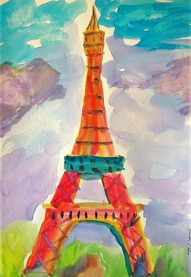 Eiffel Tower Painting by Mark C Jackson