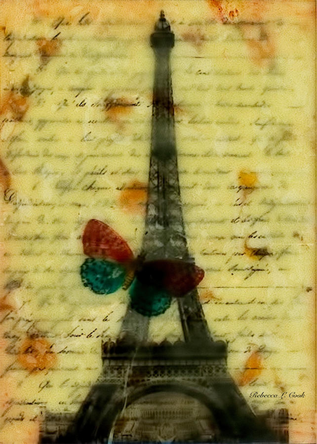 Eiffel Tower Painting - Eiffel Tower Memory Encaustic by Bellesouth Studio