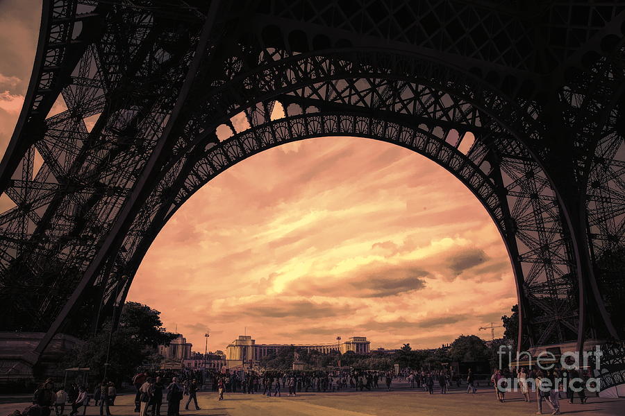 Eiffel Tower Mixed  Digital Art by Chuck Kuhn