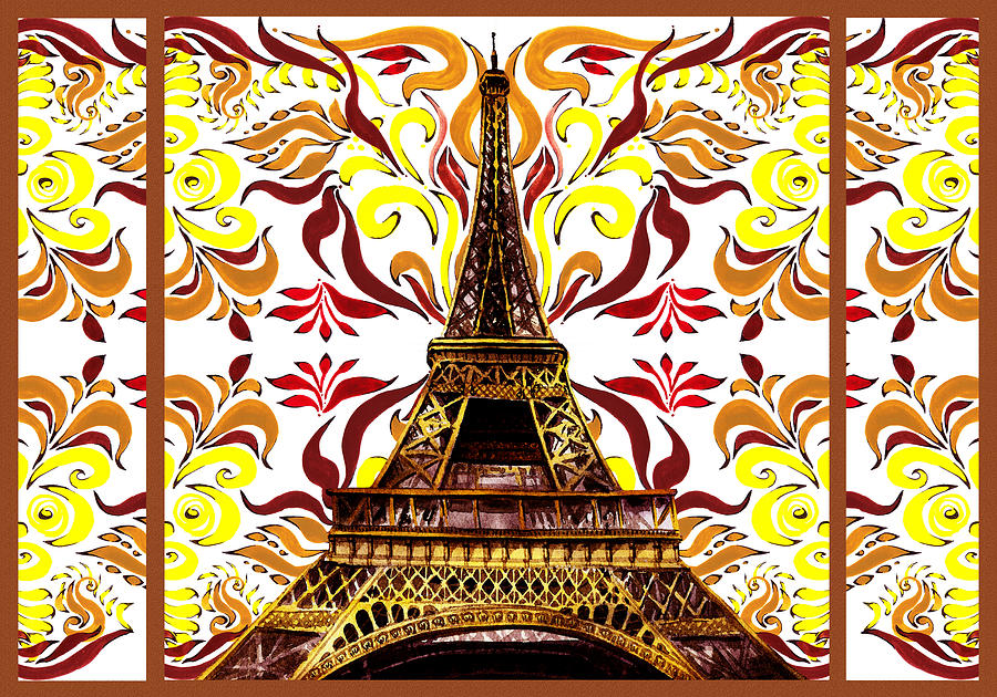 Eiffel Tower Mystic Laces I Painting by Irina Sztukowski