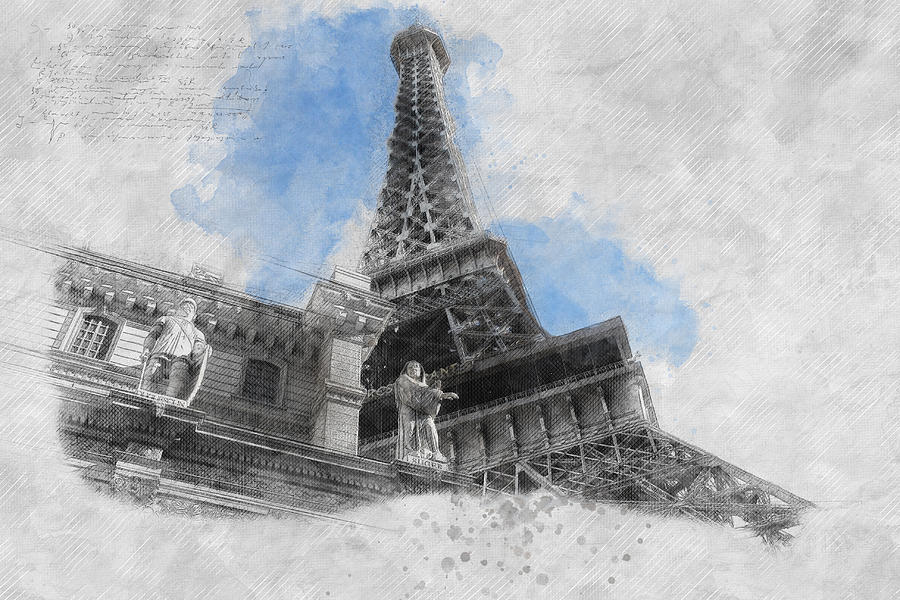 Eiffel Tower of Paris Painting by Celestial Images