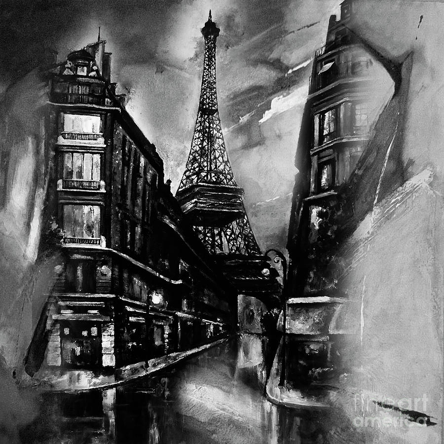 Eiffel Tower Paris 01 Painting by Gull G