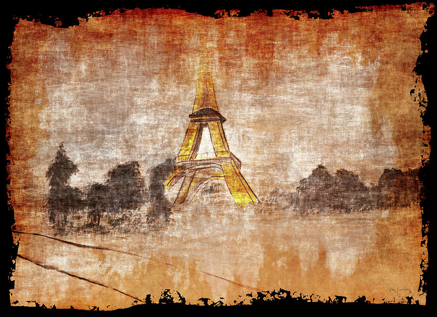 Eiffel Tower Paris 2 Painting by Ken Figurski