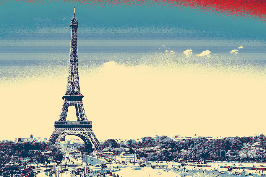 Eiffel Tower Paris France Painting by Celestial Images
