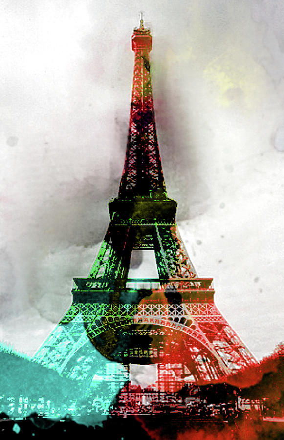 eiffel tower paris france E Painting by Enki Art - Fine Art America