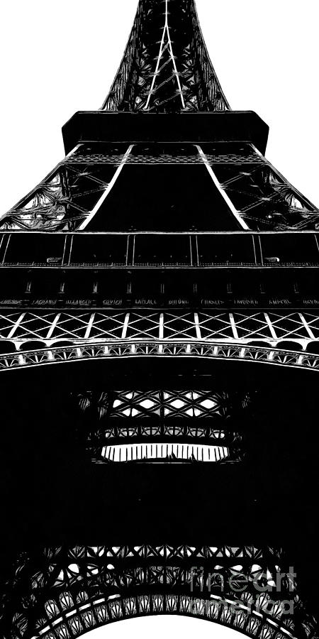 Eiffel Tower Paris Graphic Phone Case Painting by Edward Fielding