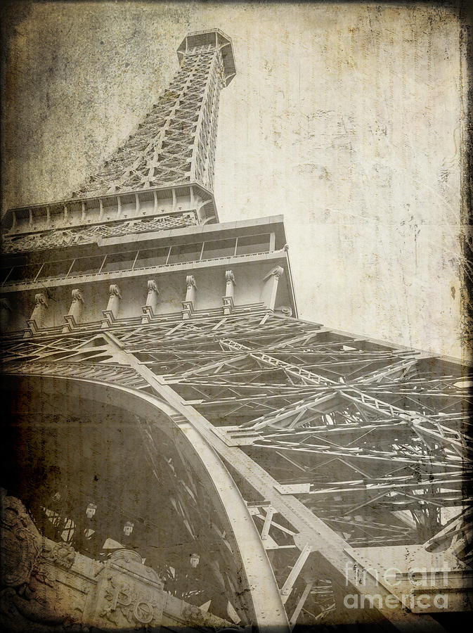 Eiffel Tower Paris Rough Photograph by Edward Fielding