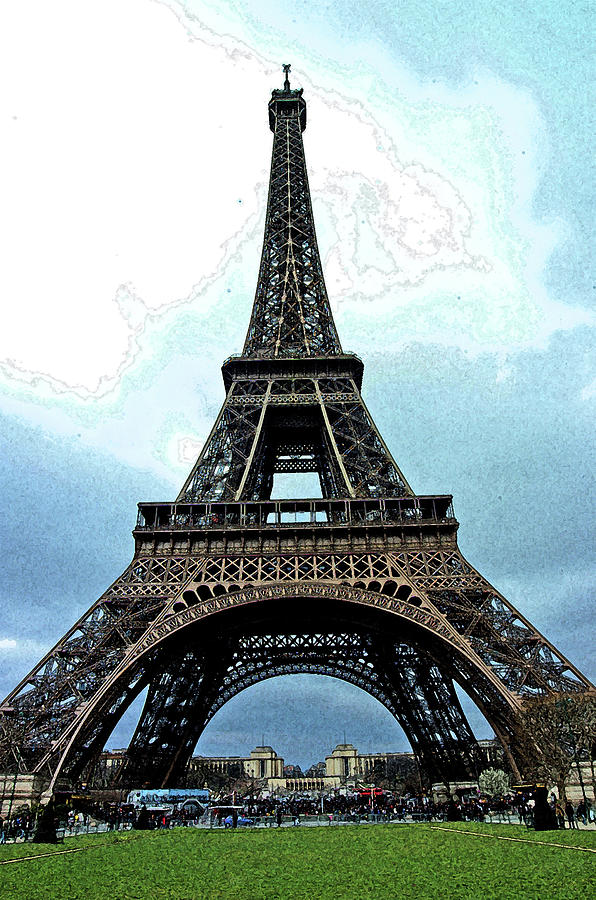 Eiffel Tower Digital Art By Paul Pobiak Fine Art America