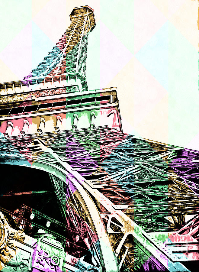 Paris Digital Art - Eiffel Tower Rainbow by Edward Fielding