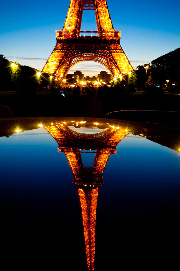 Eiffel Tower Reflection Photograph by Anthony Doudt