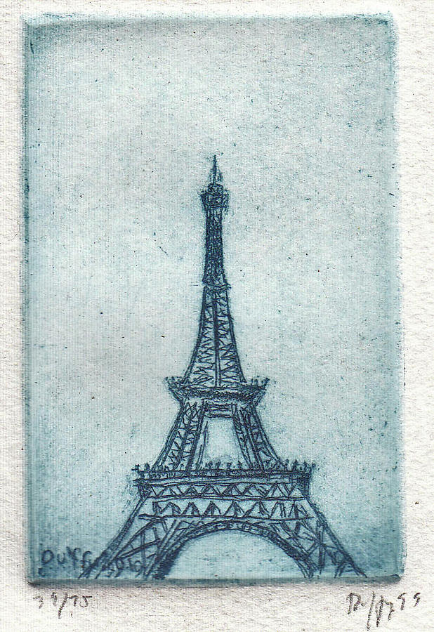 Eiffel Tower Drawing by Stephen Francis Duffy